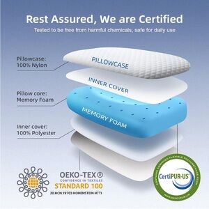 King memory foam pillows (2)